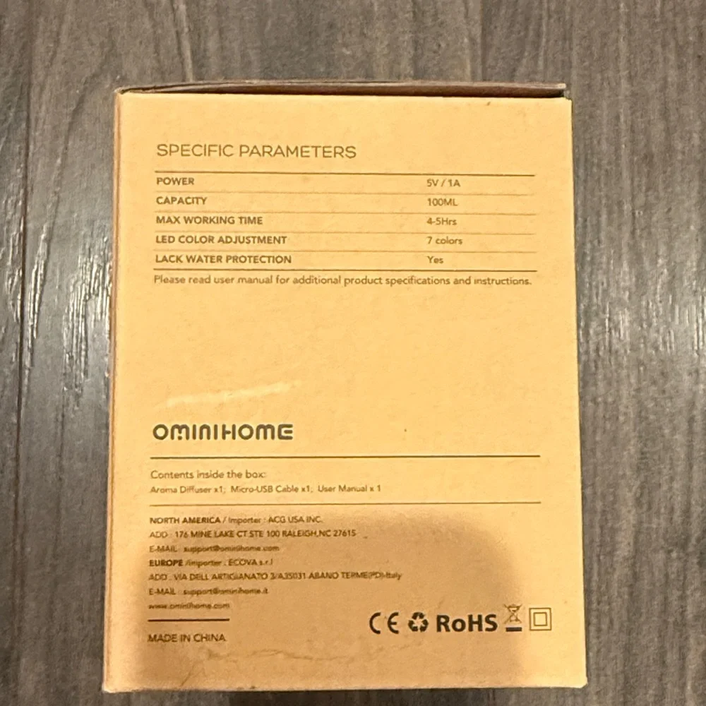 NWT omini home Essential Oil Diffuser 3:3